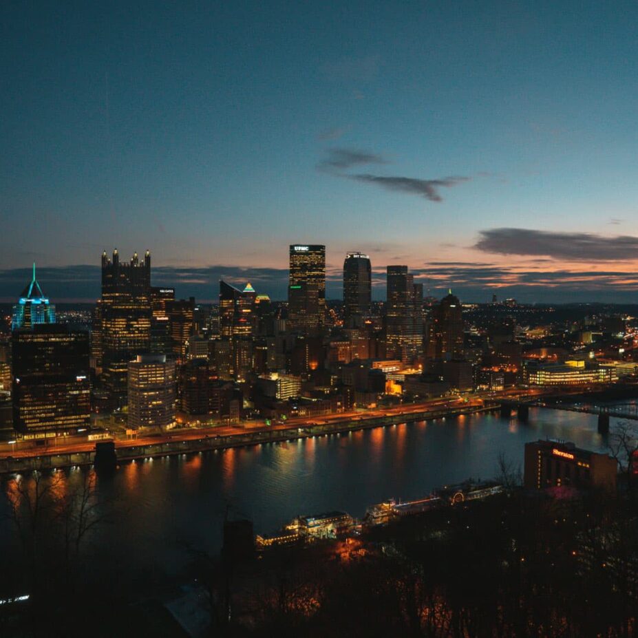 Pittsburgh at night.