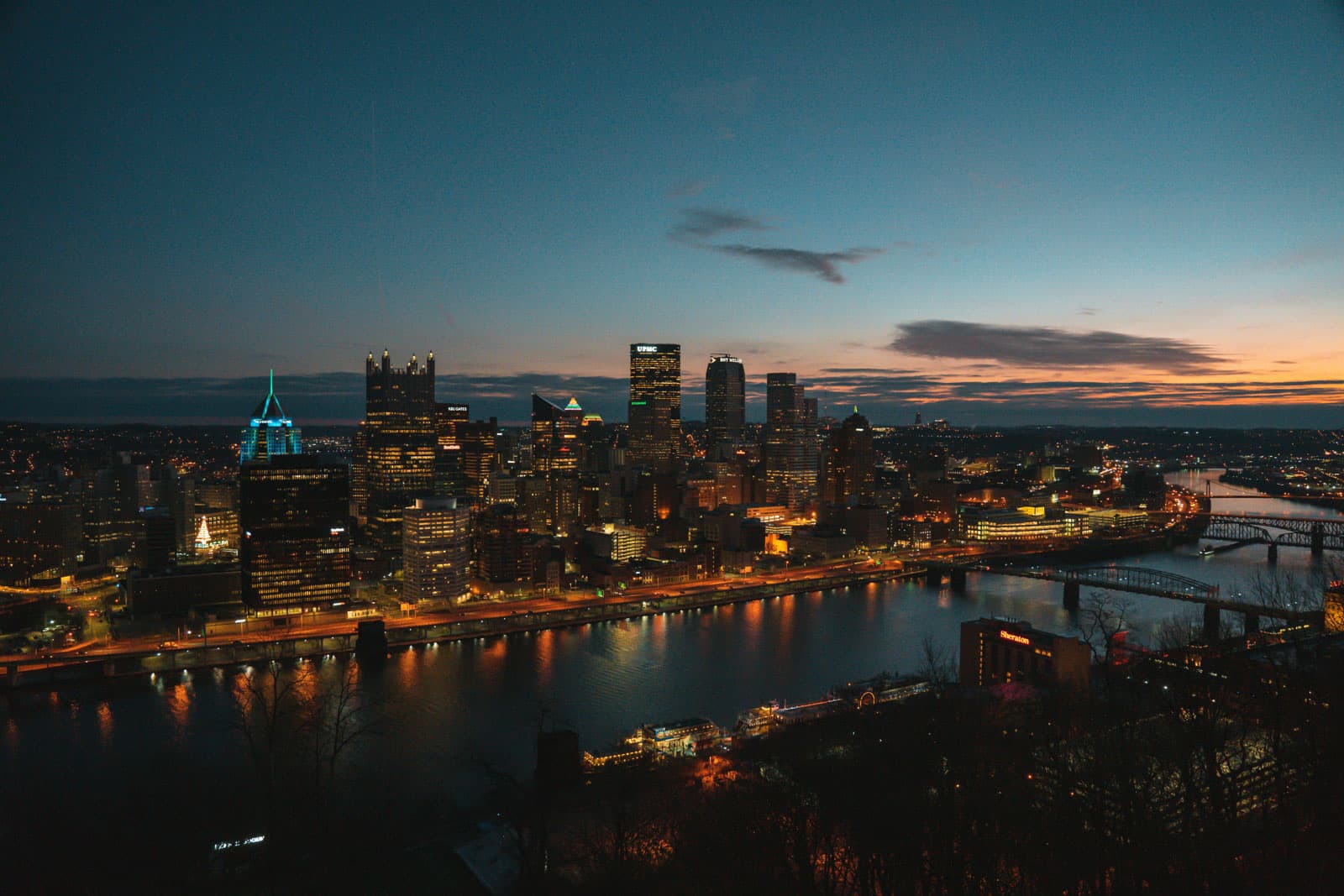 Pittsburgh at night.